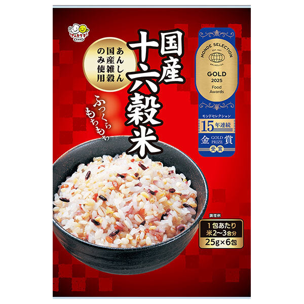 種商 国産十六穀米 スティック (25g×6)×12袋入【日本出荷】