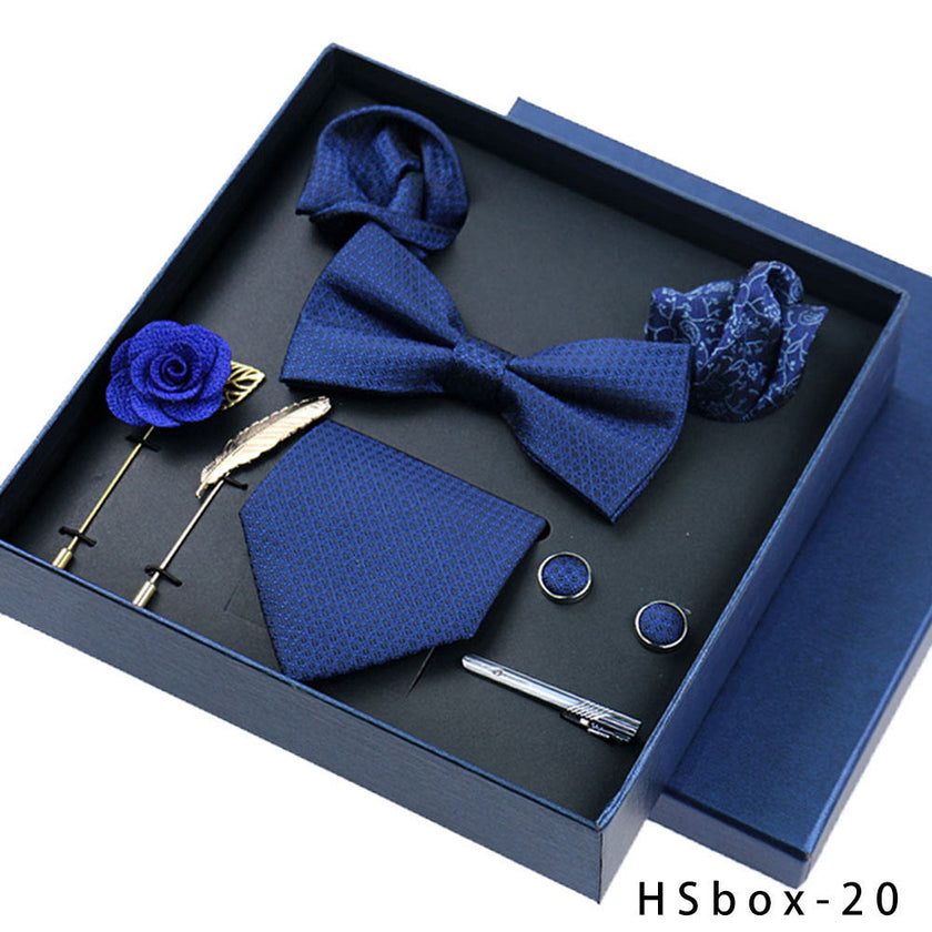 8-Piece Men's Formal Wear Gift Box Set – Bow Tie, Pocket Square, Cufflinks & Tie Clip | Canada & USA