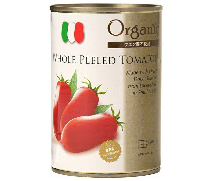 Sokensha organic whole tomato cans 400g cans x 24 pieces [shipped in Japan]
