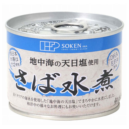 Sokensha mackerel boiled in water 190g can x 24 pieces [shipped in Japan]