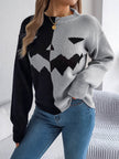 Pullover Sweater Womens – Halloween Spooky Pumpkin Fall Knit