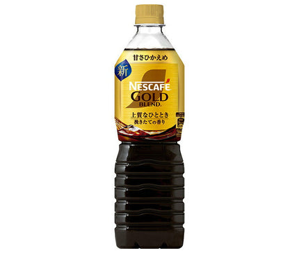 Nestle Japan Nescafe Gold Blend Quality Bottled Coffee, Low Sweetness, 900ml PET Bottle x 12 