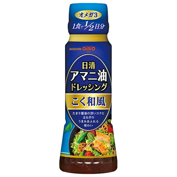 Nissin Oilio Nissin Linseed Oil Dressing Rich Japanese Style 160ml PET x 12 bottles [Shipped in Japan]