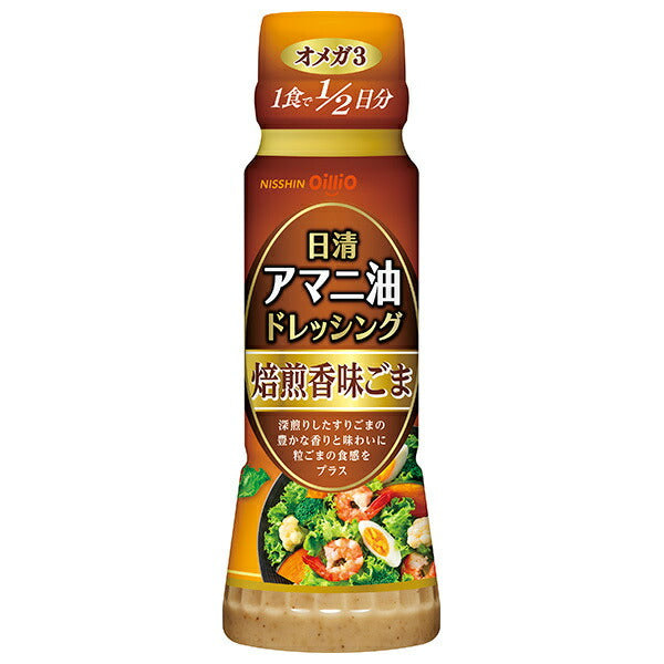 Nissin Oilio Nissin Flaxseed Oil Dressing Roasted Flavored Sesame 160ml PET x 12 bottles [Shipped in Japan]