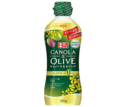 Nissin Oilio Nissin Canola & Olive bouteilles plastique 350g x 10 pièces 