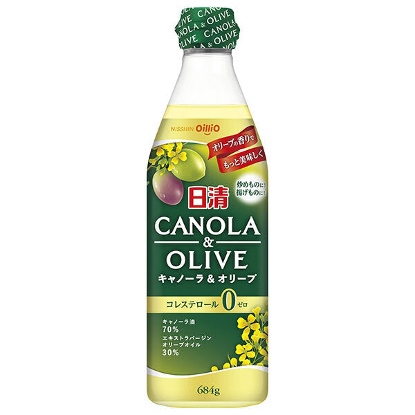 日清オイリオ 日清キャノーラ&オリーブ 684g×12本入