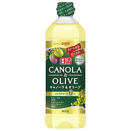 Nisshin Oillio Nisshin Canola & Olive 800g PET bottle x 8 bottles 
