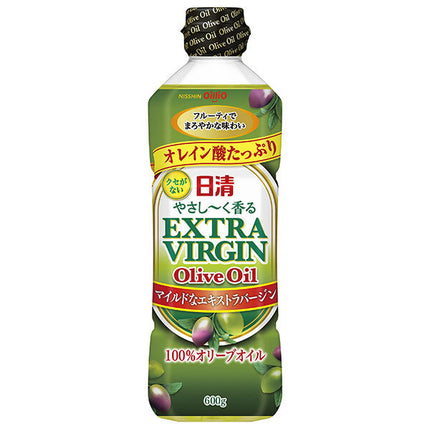 Nissin Oilio Nissin Gentle Scented Extra Virgin Olive Oil 600g PET bottles x 10 pieces [Shipped in Japan]