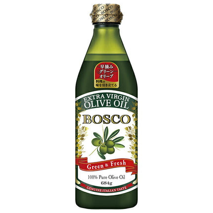 Nissin Oilio BOSCO Extra Virgin Olive Oil 684gPET x 12 bottles [Shipped in Japan]