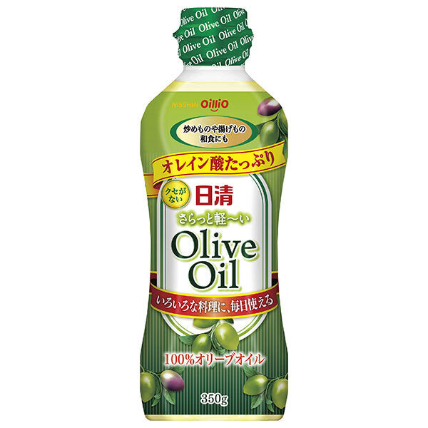 Nissin Oilio Nissin huile d'olive douce et légère bouteilles plastique 350g x 10 pièces 