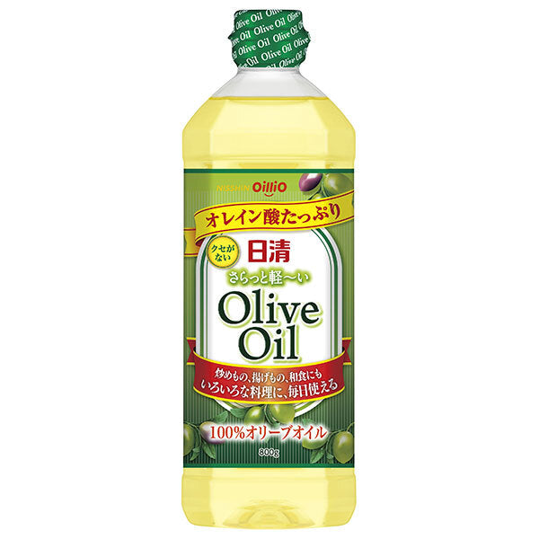 Nissin Oilio Nissin huile d'olive douce et légère bouteilles plastique 800g x 8 pièces 