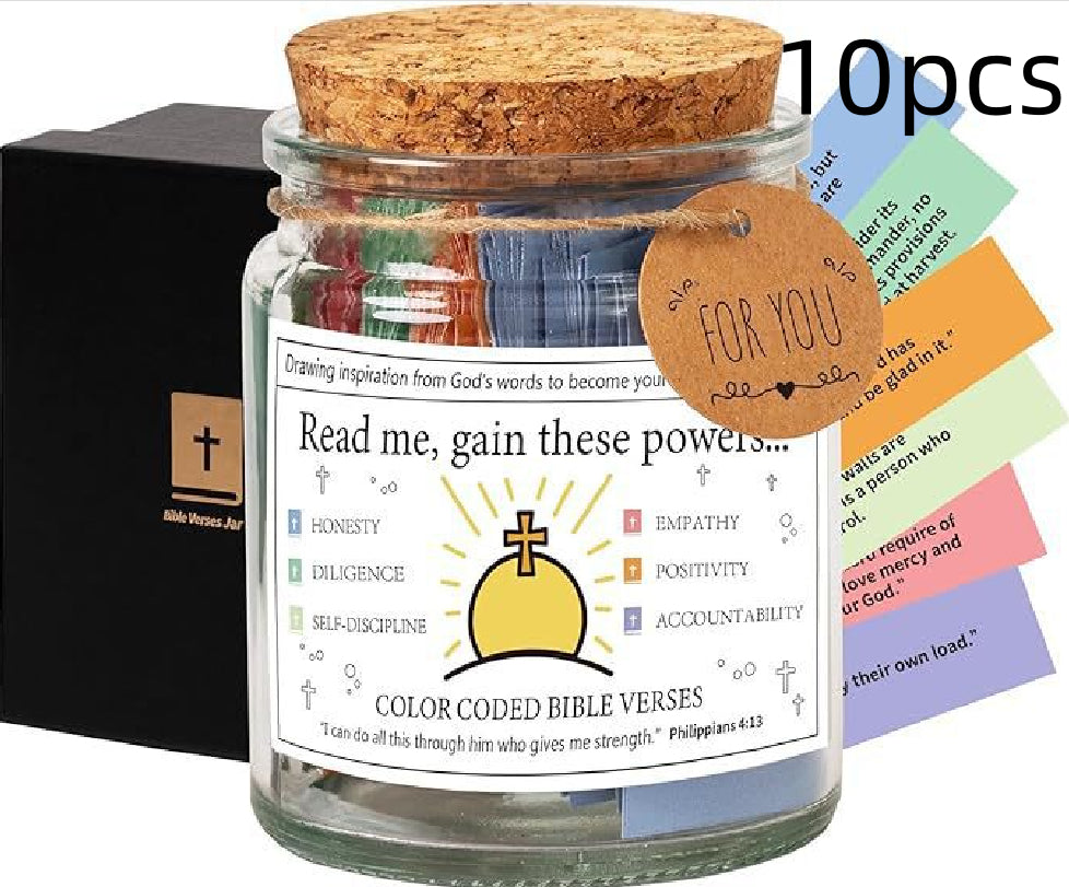 Bible Verses In A Jar – 90 Scripture Cards Glass Jar (Colours A, B, C)