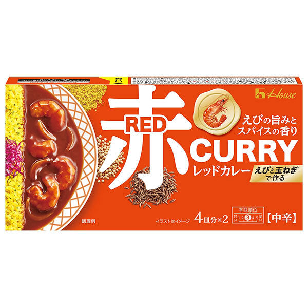 ハウス食品 レッドカレー 中辛 140g×10個入【日本出荷】