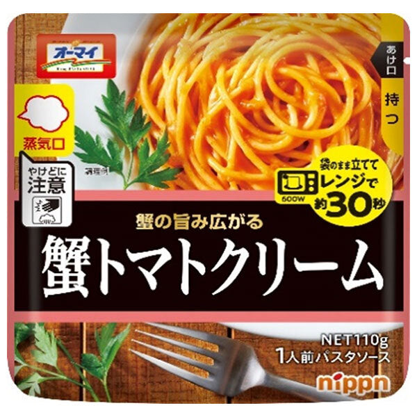Nippun Oh My Microwave Crab Tomato Cream 110g x 12 bags [Shipped in Japan]