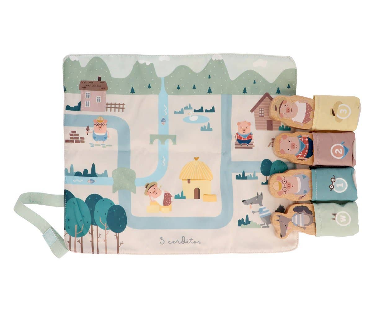 Tutete - Educational Tablecloth The 3 Little Pigs - Children's game