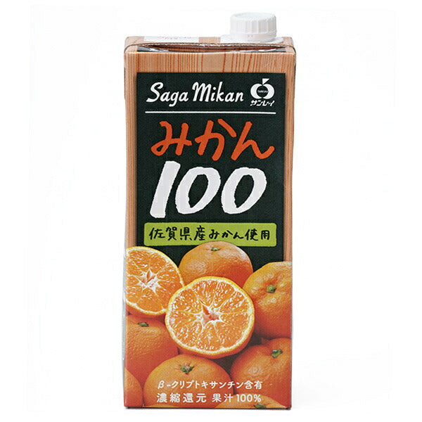 JAビバレッジ佐賀 みかん100 1L紙パック×6本入