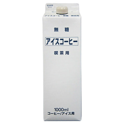 Tealand Iced Coffee Unsweetened 1000ml paper pack x 12 bottles [shipped in Japan]