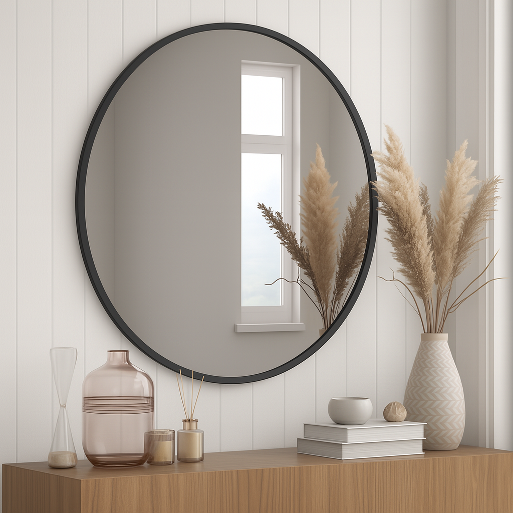 Round Vanity Mirror – Black, Gold, Nickel | 24