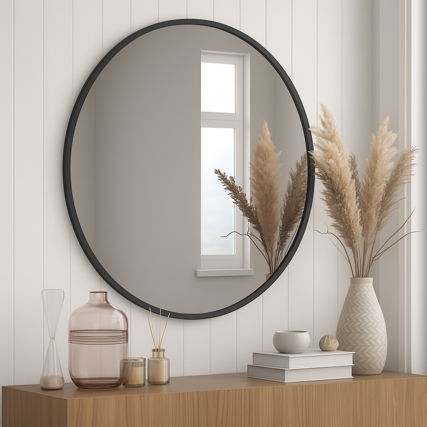 Round Vanity Mirror – Black, Gold, Nickel | 24