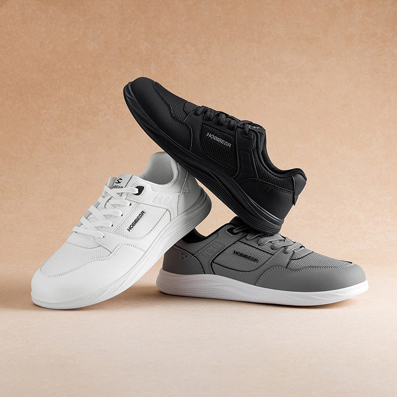 Color-Block Wide Toe Sneakers – Breathable Mesh, Soft Sole, Sports-Casual
