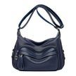 Women's Multi-Pocket PU Leather Shoulder Bag – Large Capacity Crossbody Hobo