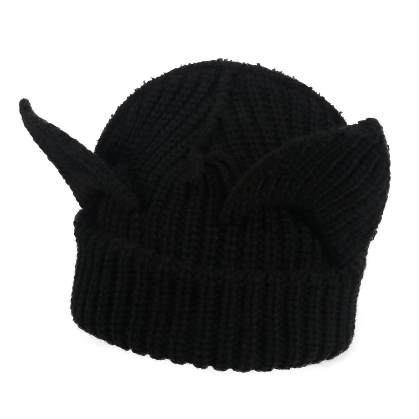 Devil Ears Thickened All Acrylic Knitted Beanie Hat