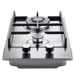 Gas Cooktop 12 Inch, Max 12250BTU 2 Burners Built-in Stainless Steel Gas Stove Top, LPG NG Convertible Dual Fuel Natural Gas Hob With Thermocouple Protection