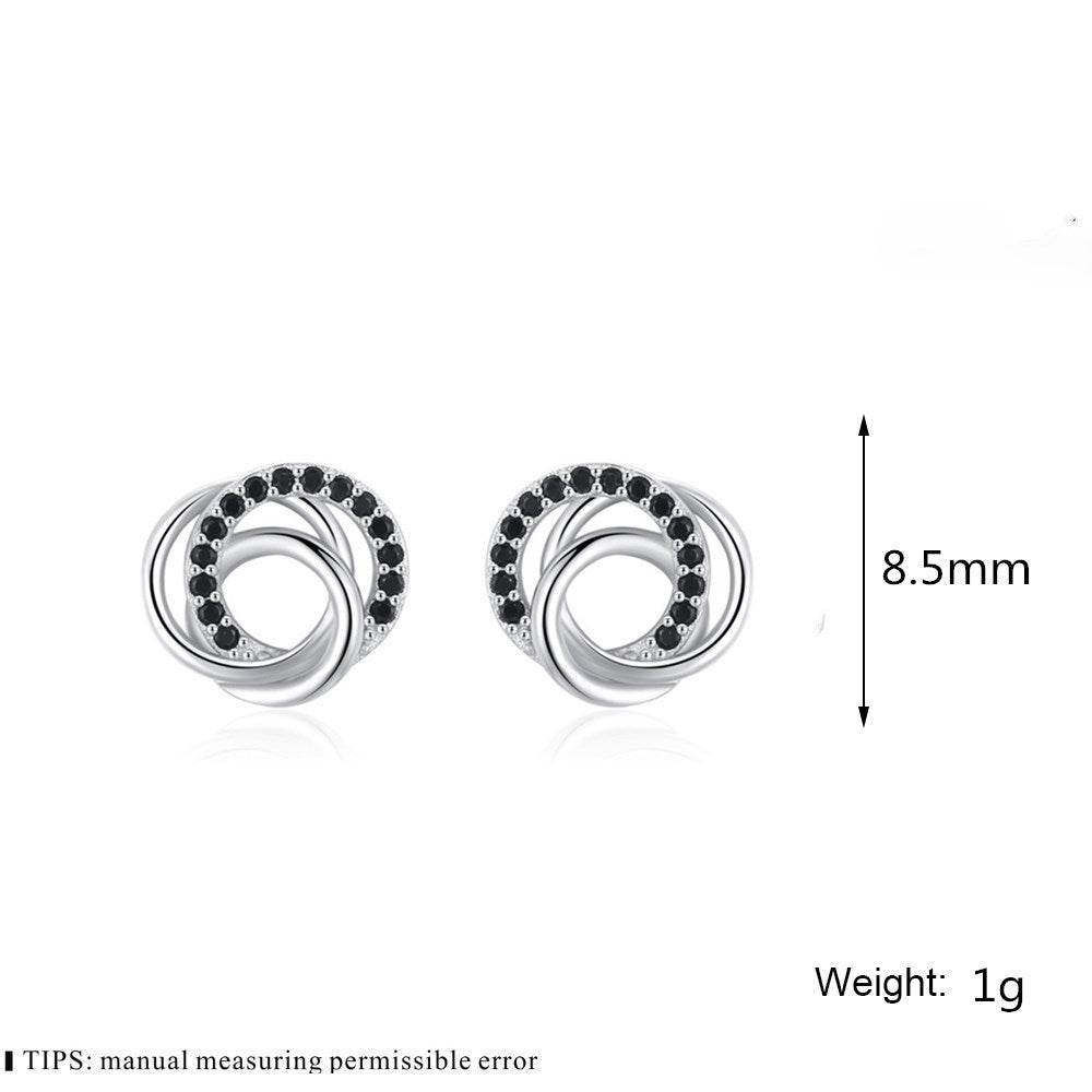 Dignified Hollow Multi-circle Zircon Design Earring
