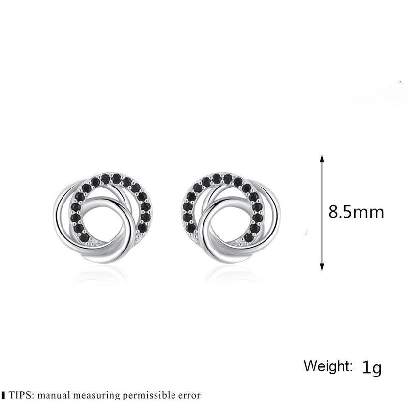 Dignified Hollow Multi-circle Zircon Design Earring