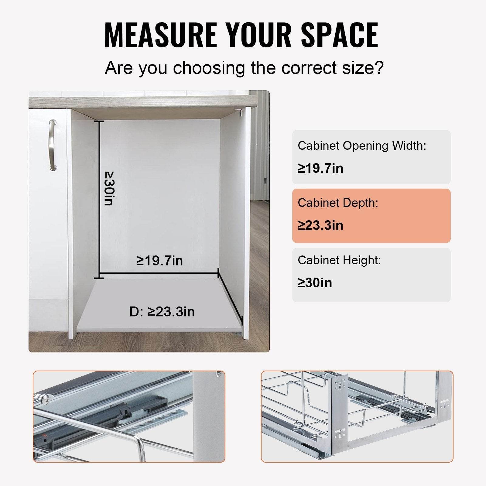 Pull-Out Trash Can, 35Lx2 Double Bins, Under Mount Kitchen Waste Container With Slide And Door Mounting Kit, 110 Lbs Load Capacity Heavy Duty Garbage Recycling Bin For Kitchen Cabinet, Sink