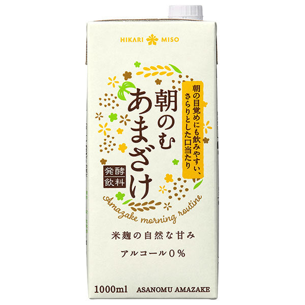 Hikari miso morning drink Amazake 1000ml paper pack x 6 bottles [shipped in Japan]