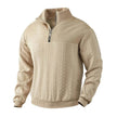 Casual Autumn Winter Half Zip Stand Collar Pullover Sweater top  Men