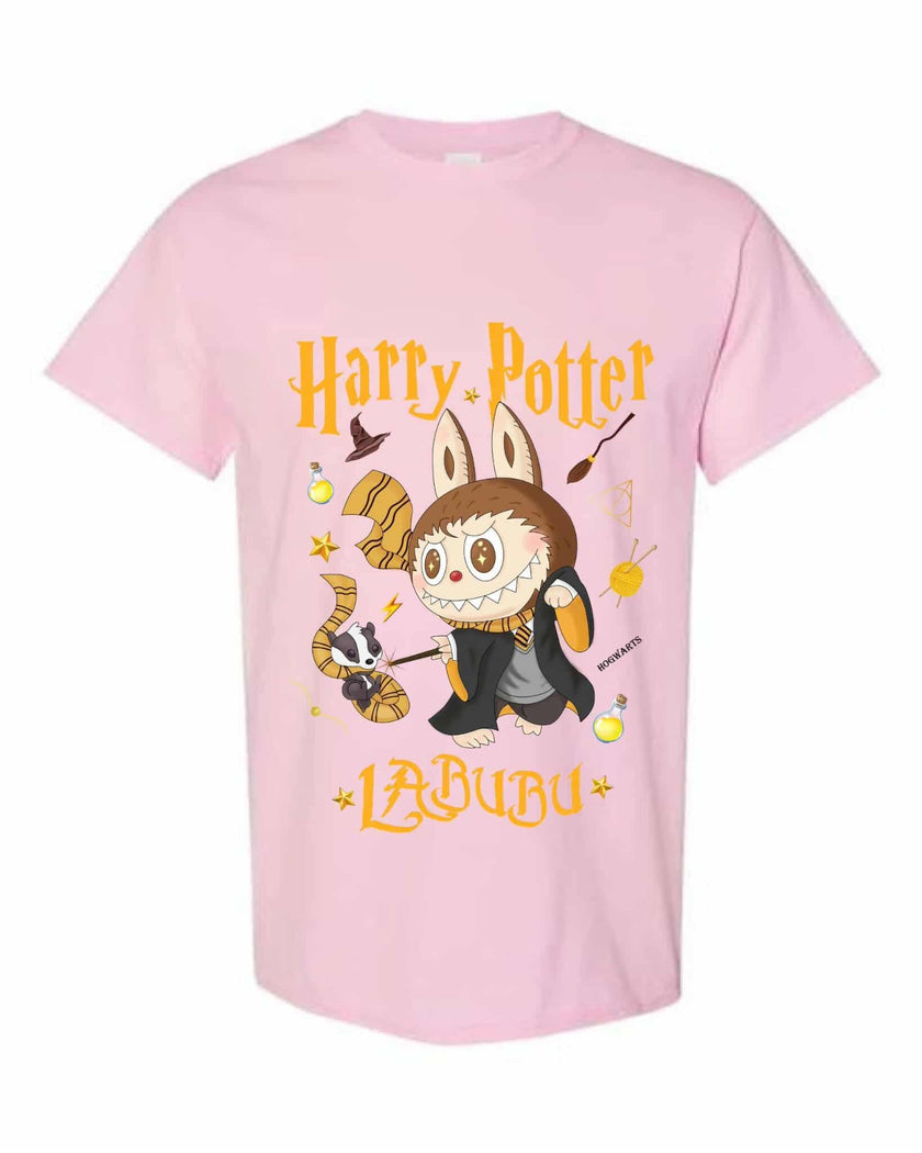 [Adult size] Harry Potter Labubu T-Shirt – Kawaii Wizard Graphic Tee, 100% Cotton