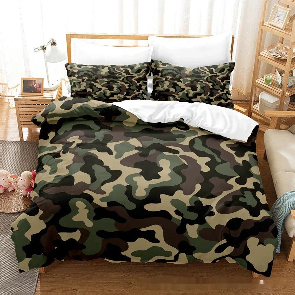 Animal Fur Grain Digital Print Duvet Cover Three-piece Bedding Set