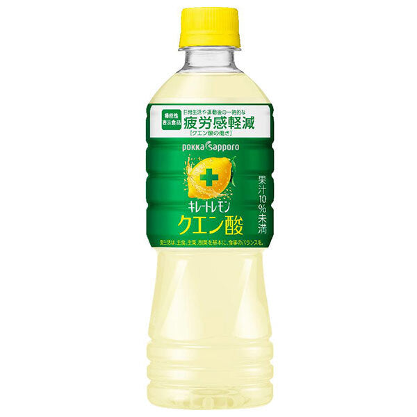 Pokka Sapporo Chelate Lemon Citric Acid [Food with functional claims] 525ml plastic bottle x 24 pieces [Shipped in Japan]