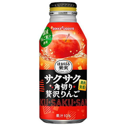 Pokka Sapporo Crispy Cubed Luxury Apples 400g Bottle Can x 24 