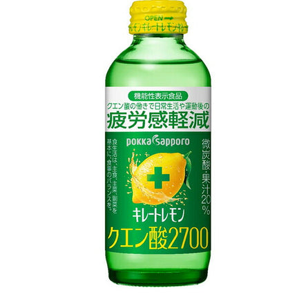 Pokka Sapporo Chelate Lemon Citric Acid 2700 [Food with Functional Claims] 155ml bottle x 24 bottles [Shipped in Japan]
