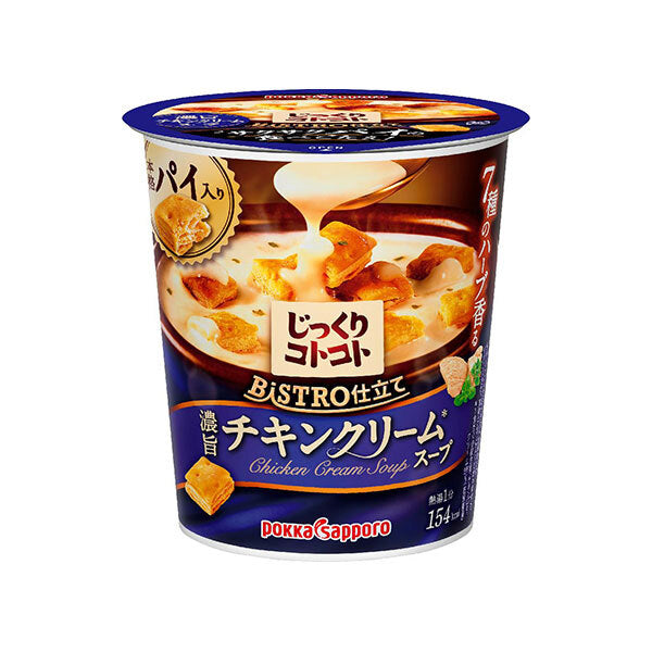 ポッカサッポロ じっくりコトコト BISTRO仕立て チキンクリームスープカップ 31.2g×24(6×4)個入【日本出荷】