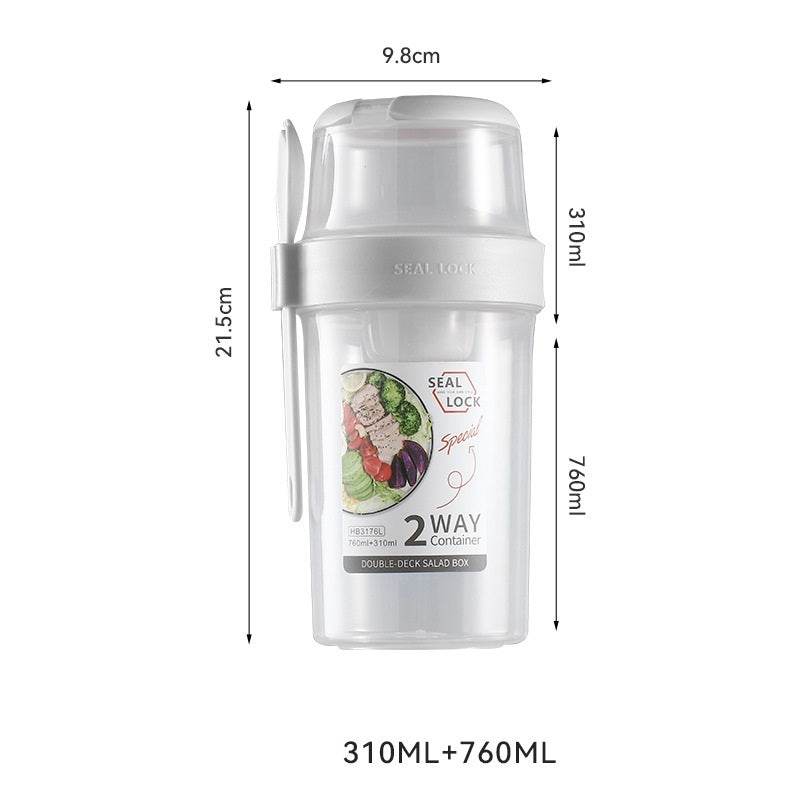 Portable Lock sealed Breakfast Oatmeal Cereal Nut Yogurt Fresh Fruit Salad Cup