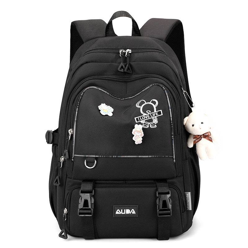 Large Capacity Lightweight Spine-protective Girls Backpack