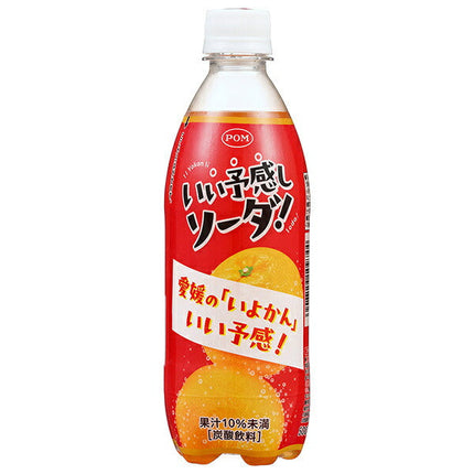 えひめ飲料 POM(ぽん) いい予感しソーダ 500mlペットボトル×24本入【日本出荷】