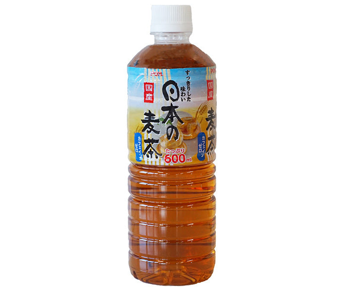 Ehime Beverage POM Japanese Barley Tea 600ml PET bottles x 24 bottles [Shipped in Japan]