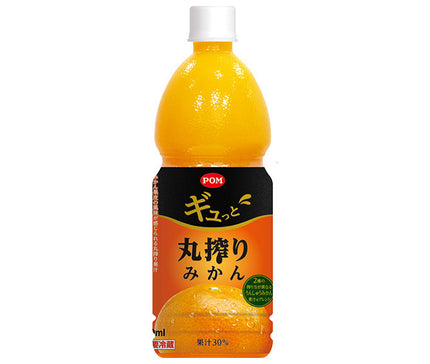 Ehime Beverage Gyutto Maru Squeezed Oranges 800ml PET bottles x 6 bottles [Shipped in Japan]