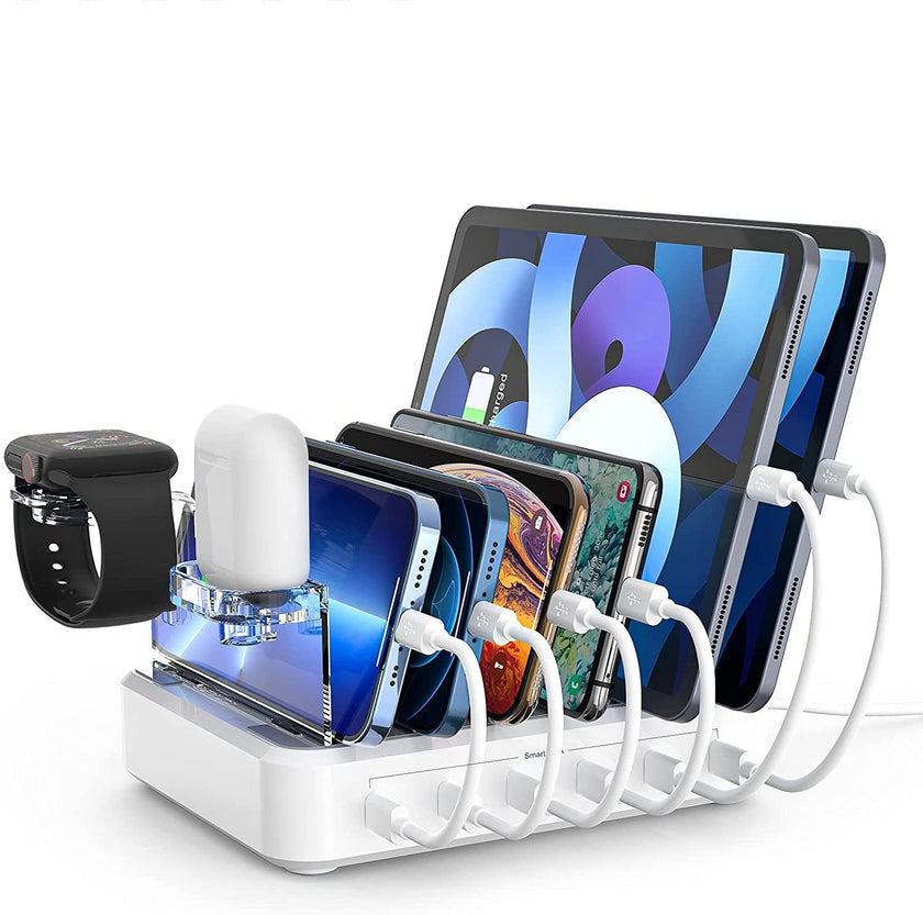 6-Port 60W USB Charging Station – Fast Multi-Device Charger for Home & Office