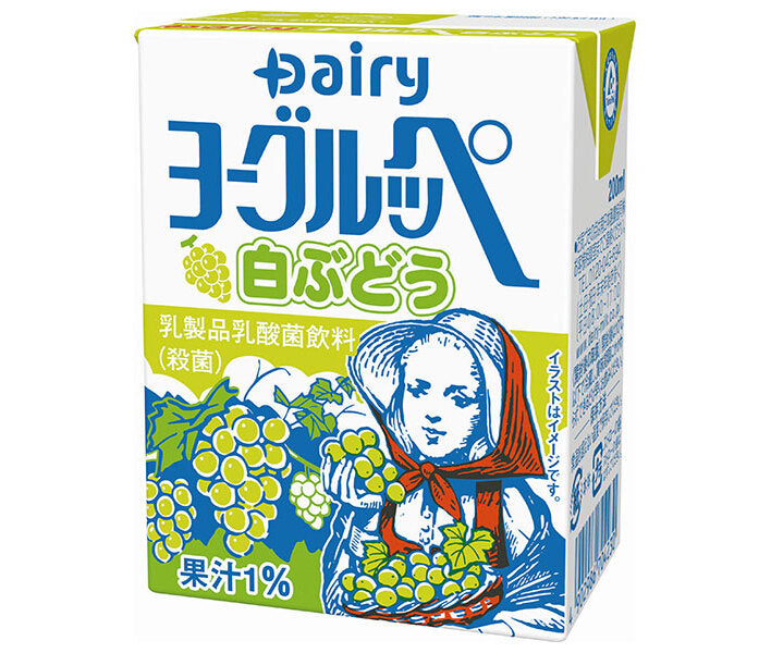 Minami Nippon Dairy Cooperative Dairy Yogurtpe White Grape 200ml Paper Pack x 18 Bottles