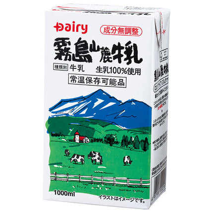 Minami Nippon Dairy Cooperative Dairy Kirishima Mountain Milk 1L Paper Pack x 12 (6 x 2) 