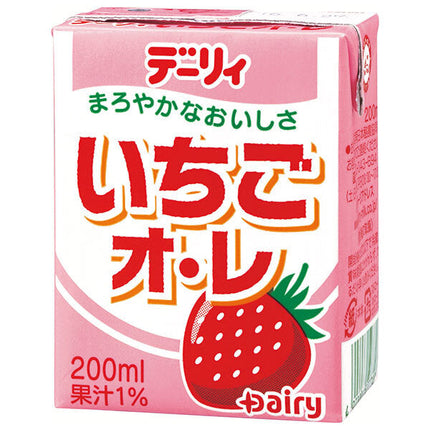Minami Nippon Dairy Cooperative Dairy Strawberry Au Lait 200ml Paper Pack x 24 
