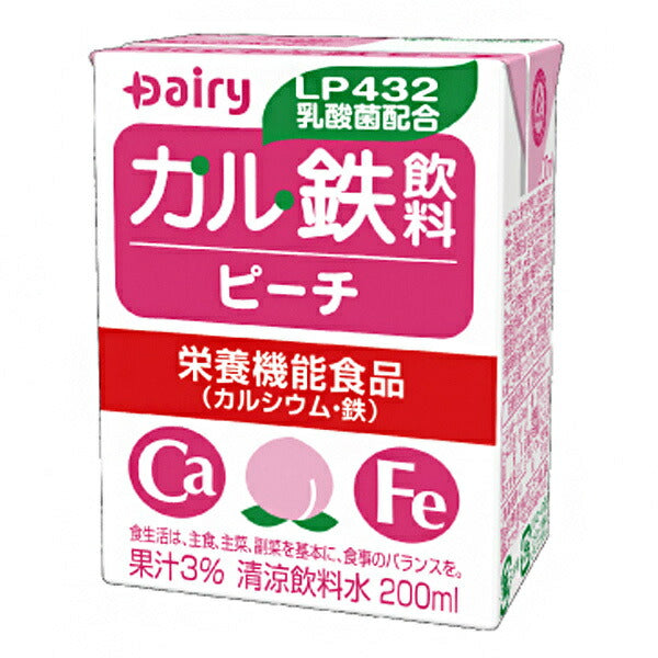 Minami Nippon Dairy Cooperative Daily Caltetsu Beverage Peach 200ml paper pack x 18 bottles [shipped in Japan]