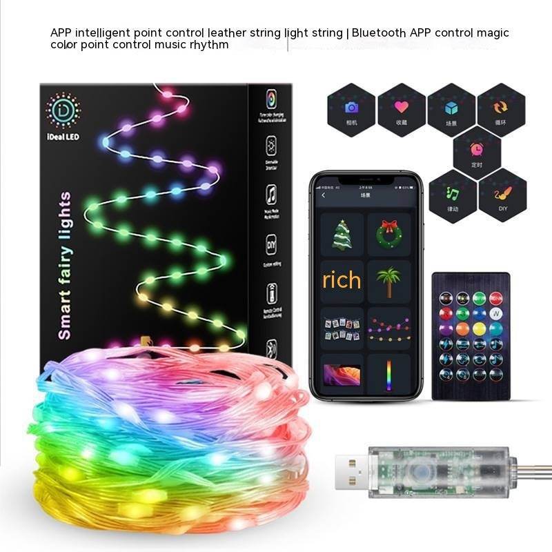 Smart Point Control Voice Control Lighting Chain Mobile Phone Bluetooth APP Control