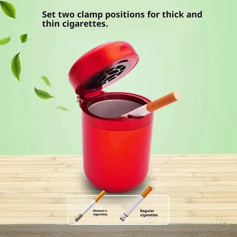 Smokeless Ashtray Air Purifier – Aluminum Alloy Rechargeable Design for Car, Home & Office